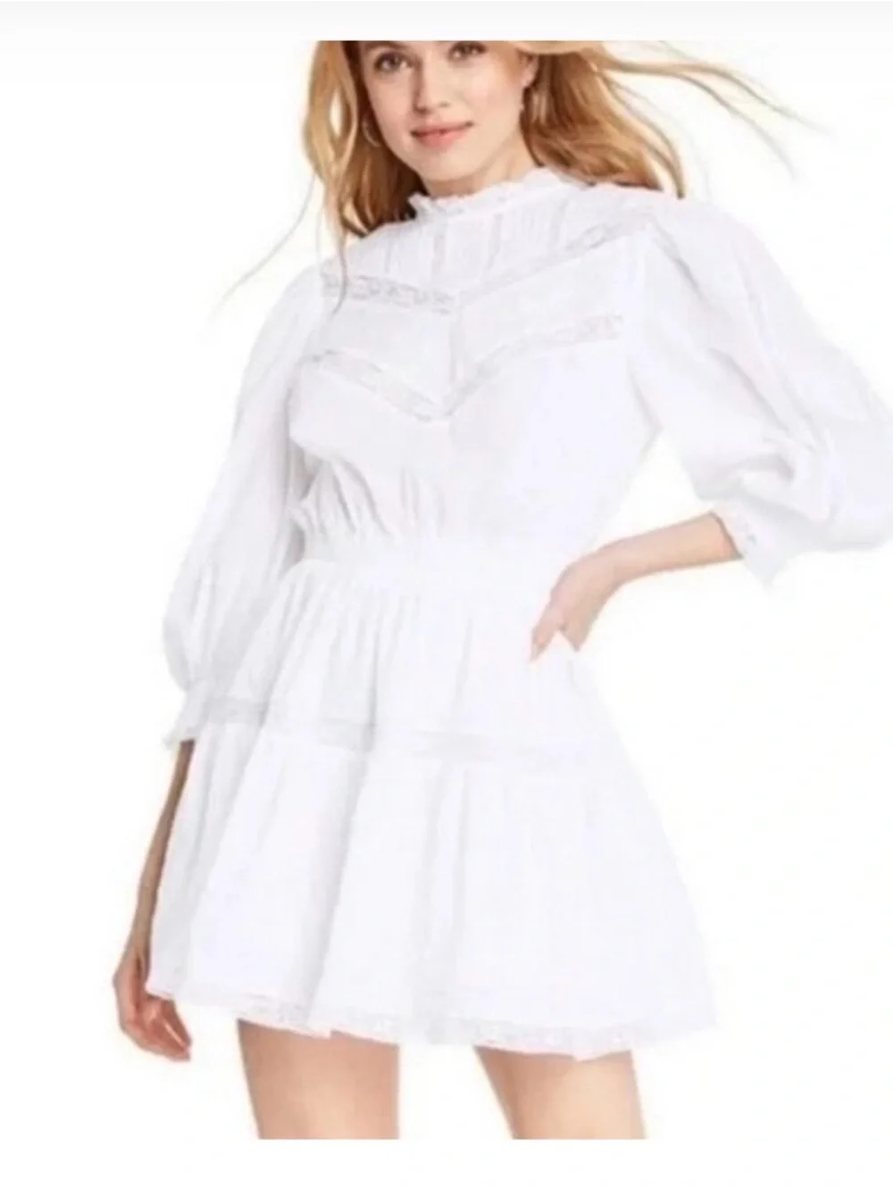 Loveshackfancy x target Talulah white mini dress size small - Picture 2 of 11